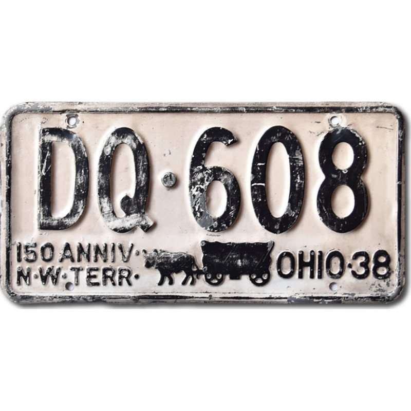 Tablica rejestracyjna USA Ohio 1938 Anniversary DQ-608