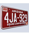 Tablica rejestracyjna USA Arizona Red 4JA-629
