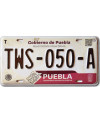 Meksykańska tablica rejestracyjna Puebla TWS-050-A