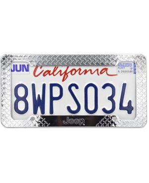 Ramka na amerykańskie tablice rejestracyjne Jeep chromowana stal