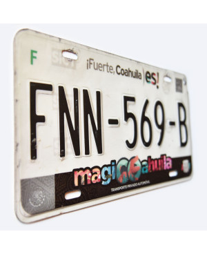 Meksykańska tablica rejestracyjna Coahuila Magic FNN-569-B