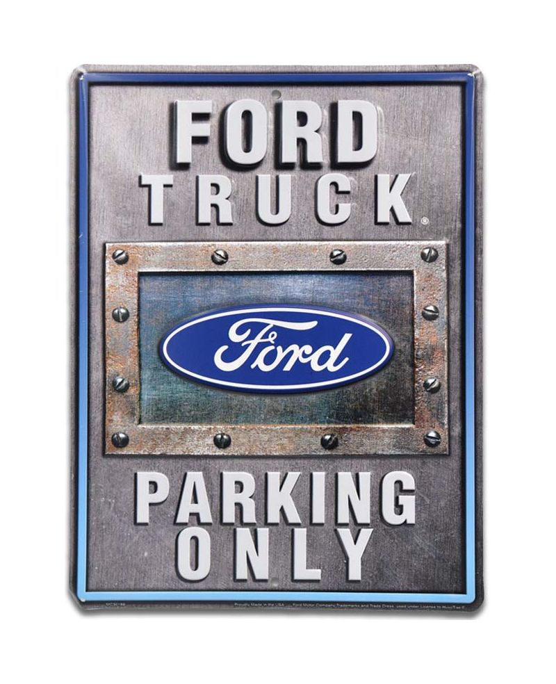Tablica metalowa Ford Truck Parking Only Rivets 30 cm x 40 cm