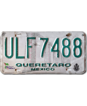 Meksykańska tablica rejestracyjna Gueretaro ULF 7488