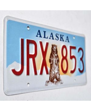 Tablica rejestracyjna USA Alaska Grizzly Bear JRX 853