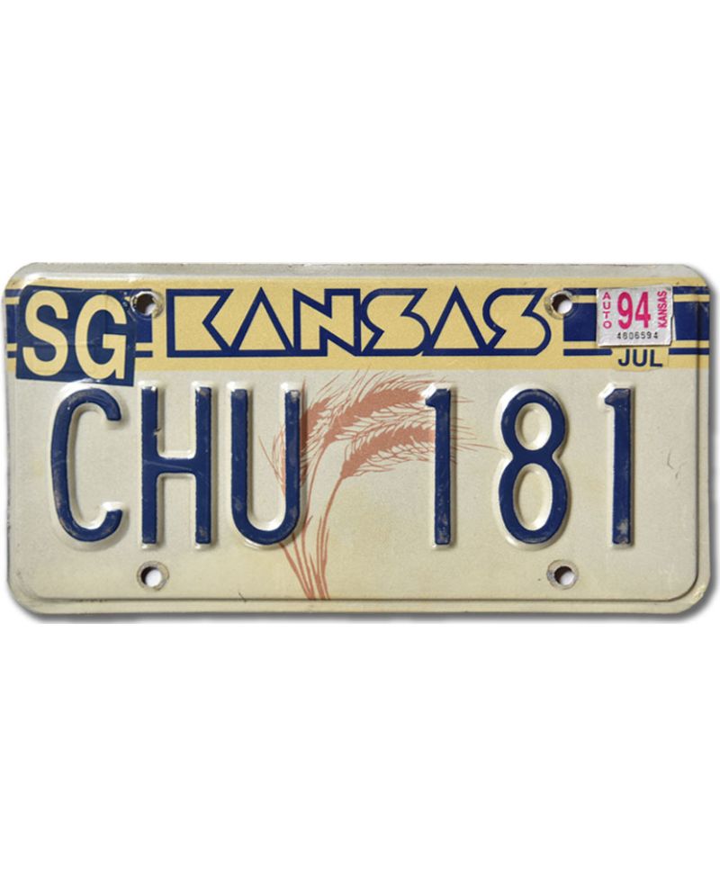 Americká SPZ Kansas 1989 Wheat CHU 181