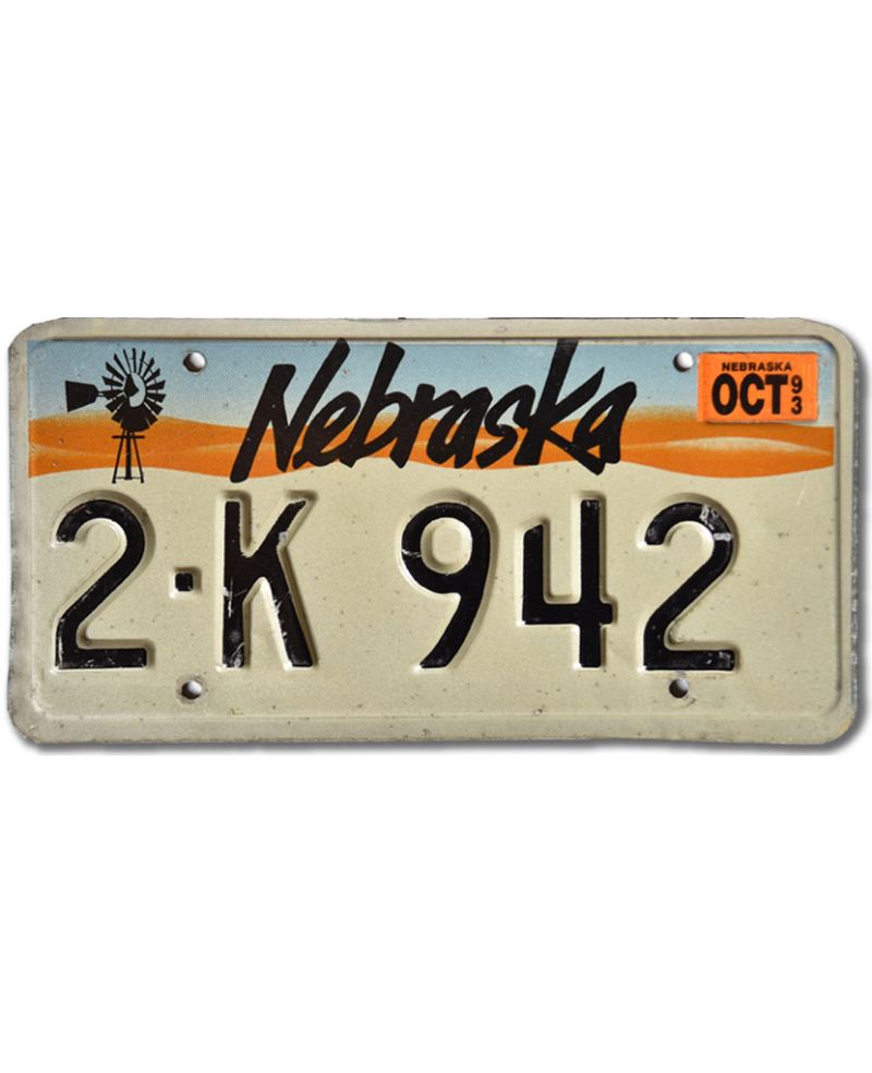 Tablica rejestracyjna USA Nebraska Windmill 2-K 942