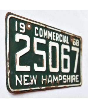 Tablica rejestracyjna USA New Hampshire 1968 Green 25067