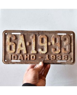 Tablica rejestracyjna USA Idaho 1938 Brown 6A-19-93