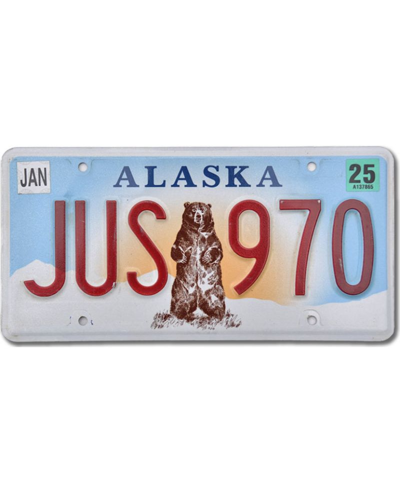 Americká SPZ Alaska Grizzly Bear JUS 970