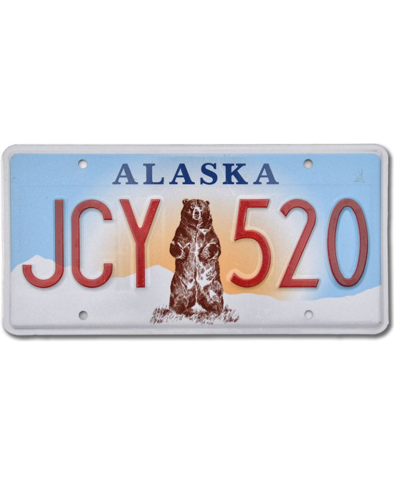 Tablica rejestracyjna USA Alaska Grizzly Bear JCY 520