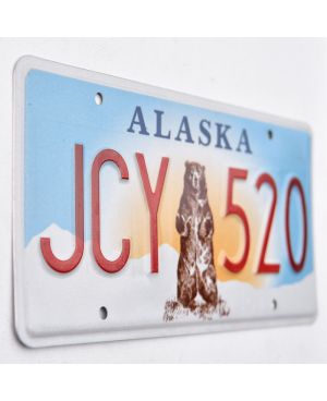 Tablica rejestracyjna USA Alaska Grizzly Bear JCY 520