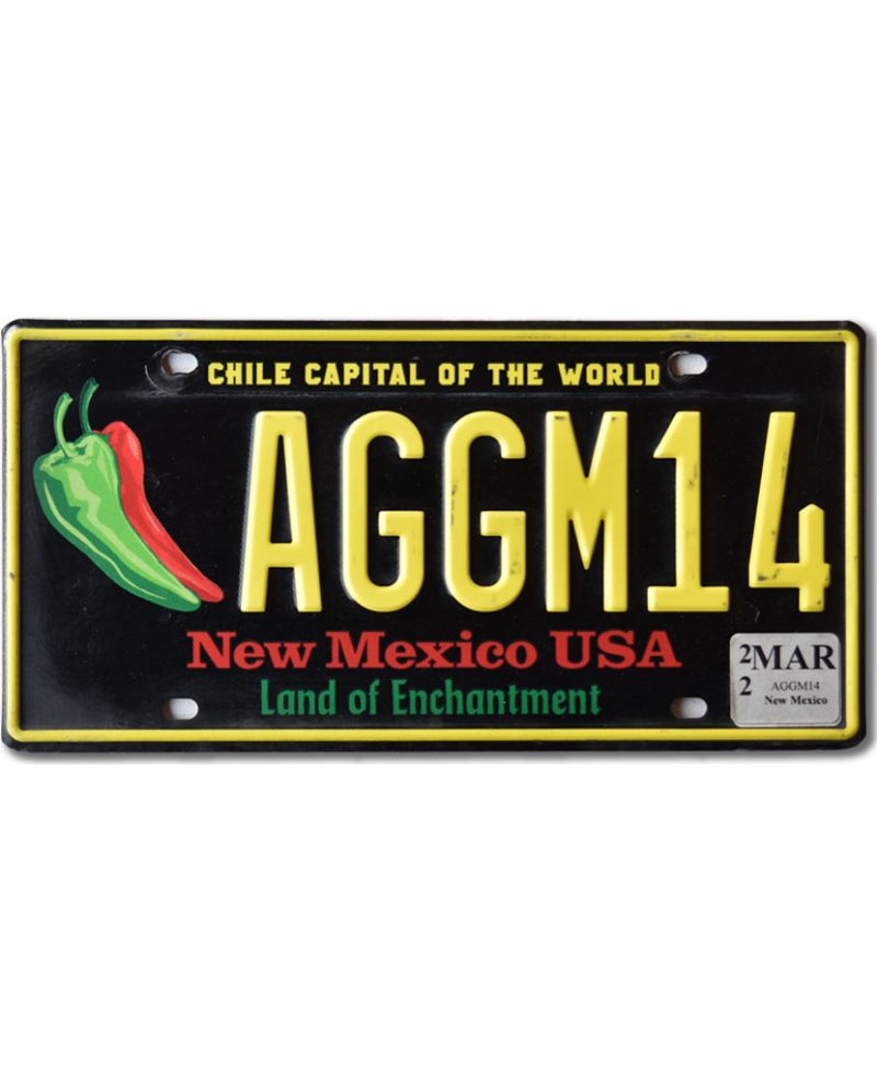 Tablica rejestracyjna USA New Mexico Chile Capital AGGM14