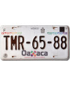 Meksykańska tablica rejestracyjna Oaxaca TMR-65-88