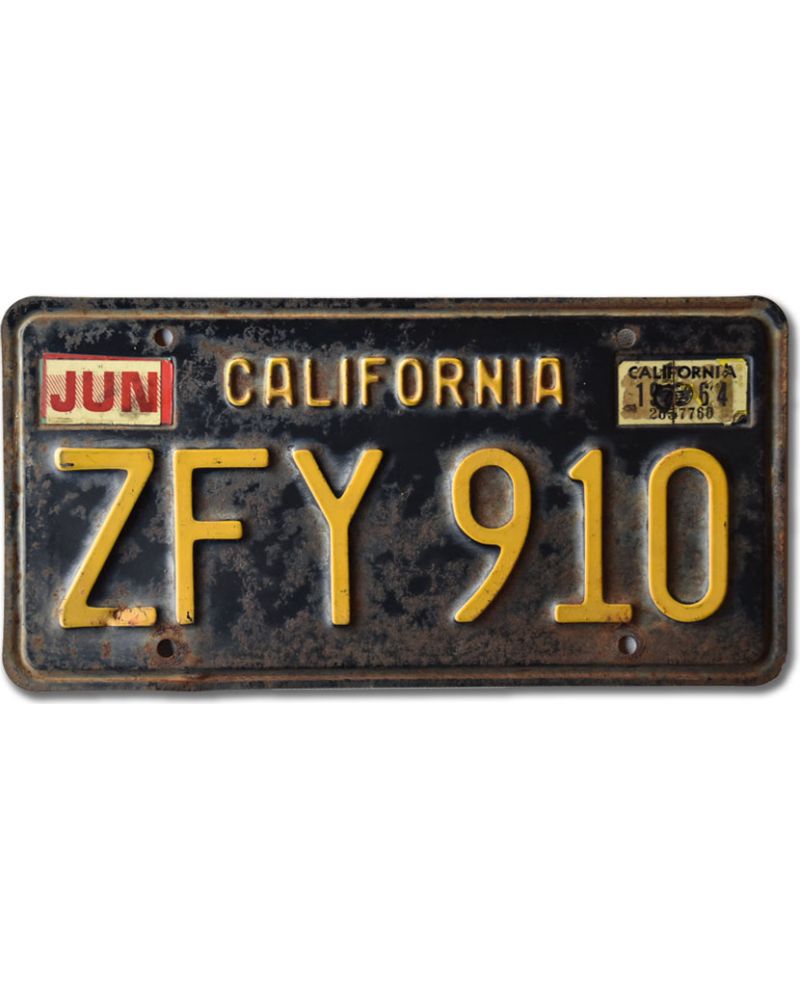 Americká SPZ California 1963 Black ZFY 910