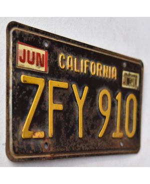 Americká SPZ California 1963 Black ZFY 910