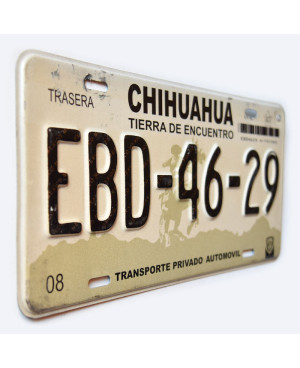 Meksykańska tablica rejestracyjna Chihuahua EBD-46-29