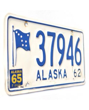 Tablica rejestracyjna USA Alaska 1962 White 37946