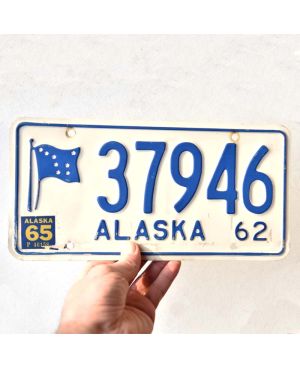 Tablica rejestracyjna USA Alaska 1962 White 37946