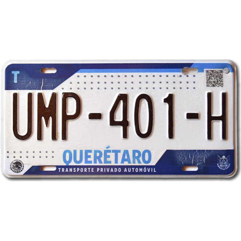 Meksykańska tablica rejestracyjna Quarétaro UMP-401-H