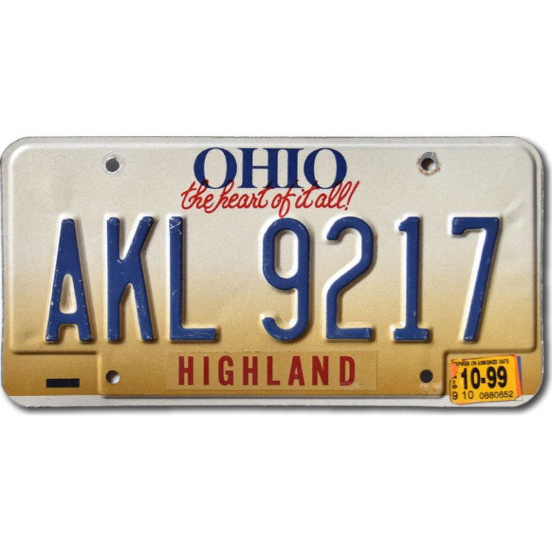 Tablica rejestracyjna USA Ohio The Heart Of It All