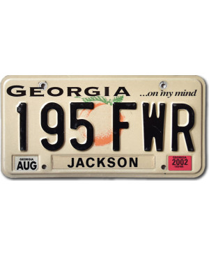 Tablica rejestracyjna USA Georgia Peach