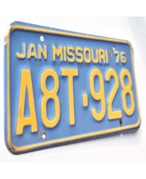 Tablica rejestracyjna USA Missouri 1976 Blue A8T-928