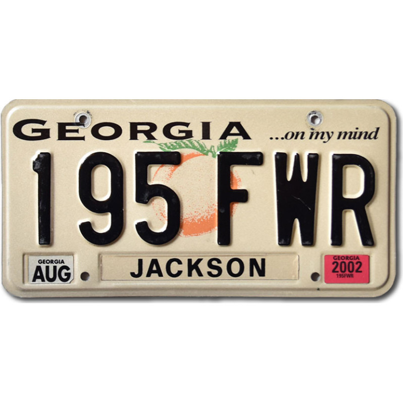 Tablica rejestracyjna USA Georgia Peach
