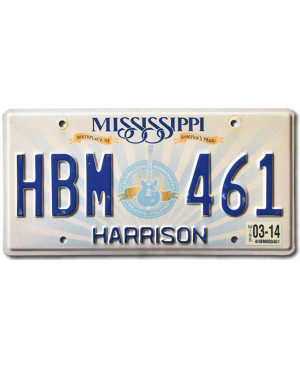 Tablica rejestracyjna USA Mississippi Lucille Guitar