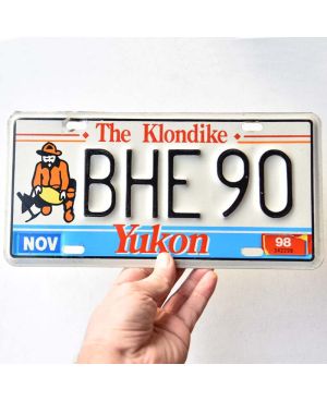 Kanadyjska tablica rejestracyjna Yukon The Klondike BHE 90