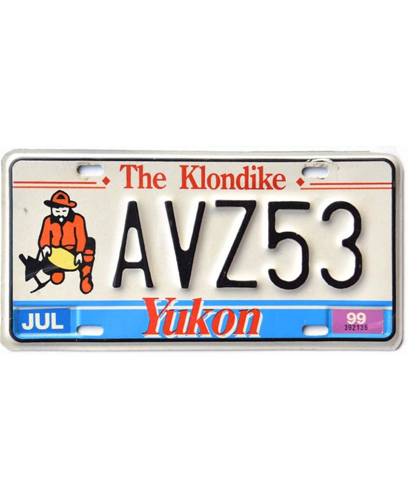 Kanadyjska tablica rejestracyjna Yukon 1999 The Klondike AVZ53
