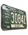 Tablica rejestracyjna USA Indiana 1965 Green 3084Z Trailer