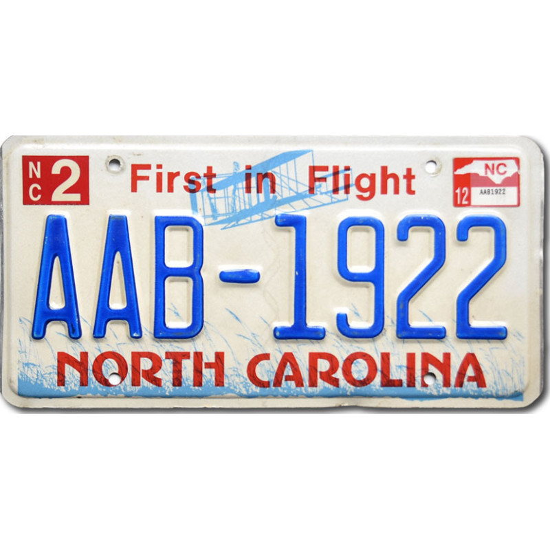 Tablica rejestracyjna USA North Carolina First in Flight