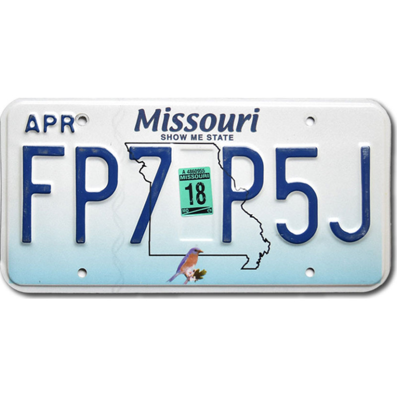 Tablica rejestracyjna USA Missouri Blue Bird
