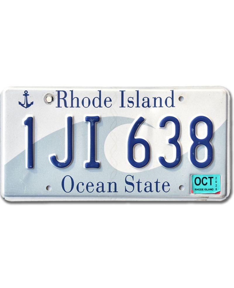 Tablica rejestracyjna USA Rhode Island Ocean State 1JI 638