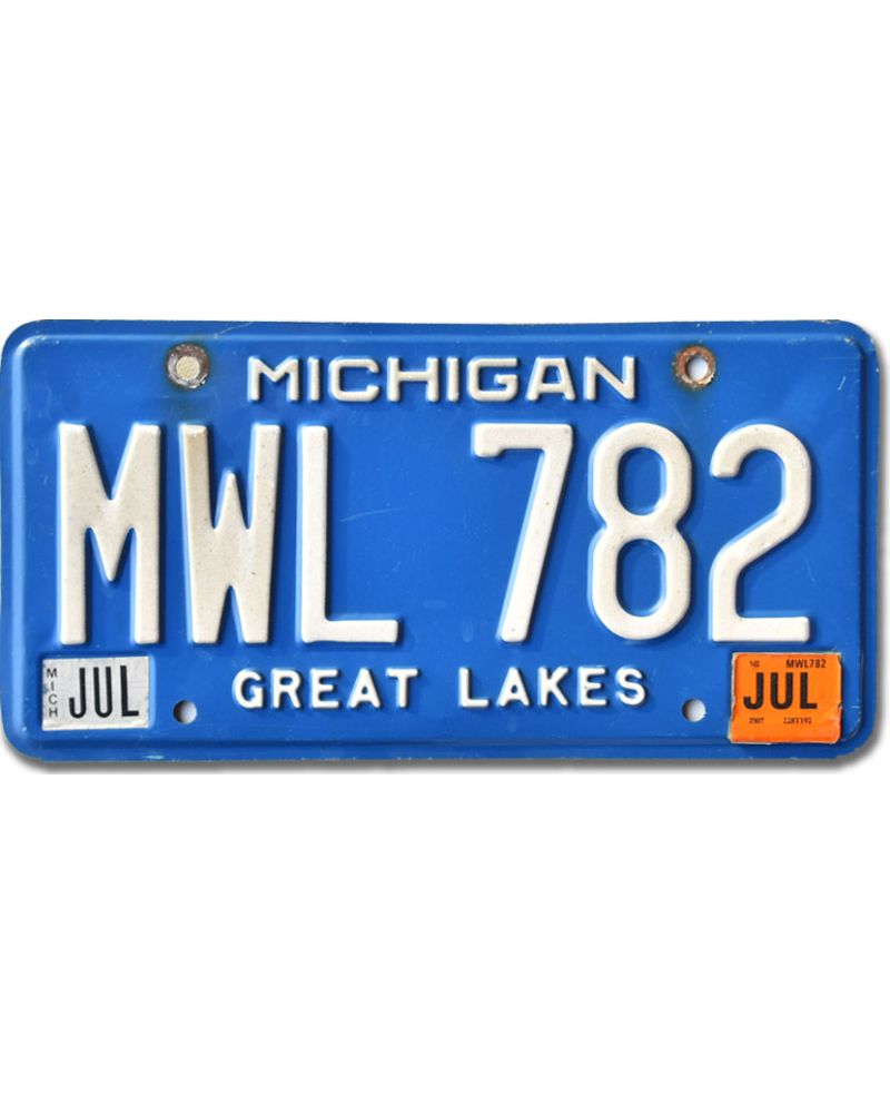Tablica rejestracyjna USA Michigan Great Lakes MWL 782
