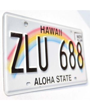 Tablica rejestracyjna USA Hawai Rainbow ZLU 688