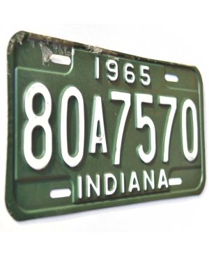 Tablica rejestracyjna USA Indiana 1965 Green 80A7574