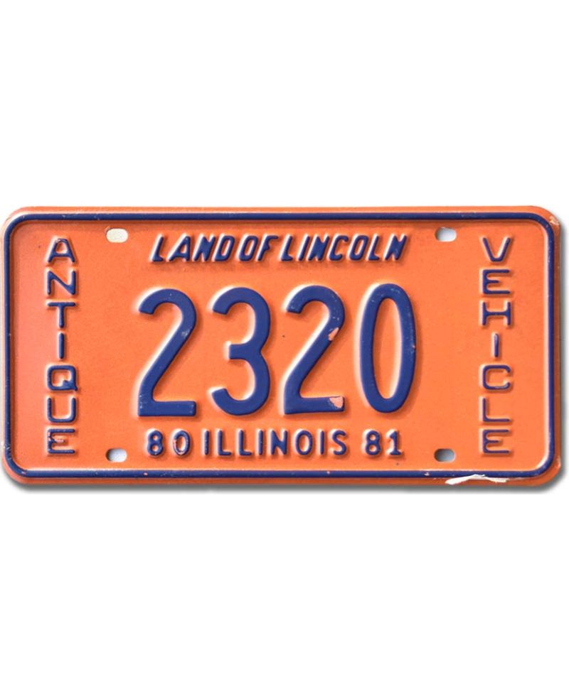 Americká SPZ Illinois 1981 Antique Vehicle 2320