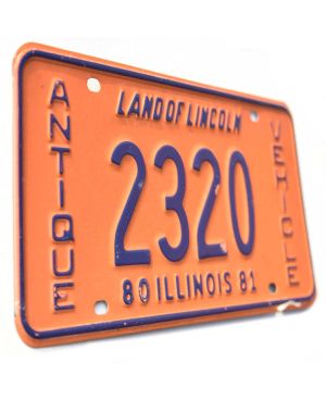Tablica rejestracyjna USA Illinois 1981 Antique Vehicle 2320