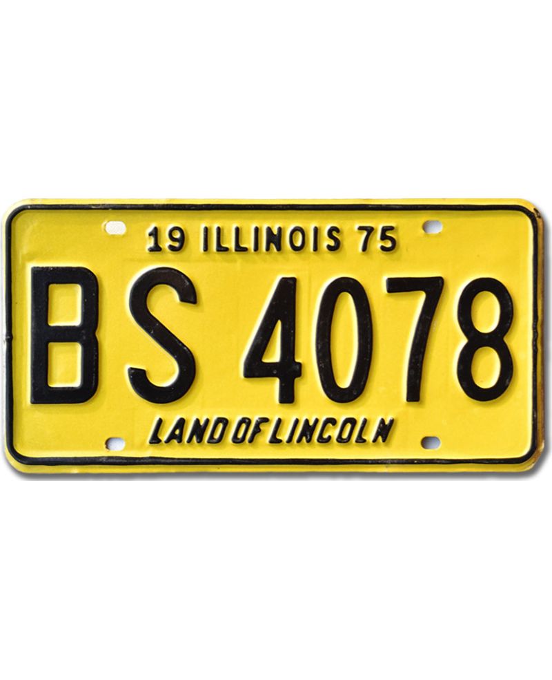 Americká SPZ Illinois 1975 Yellow BS 4078