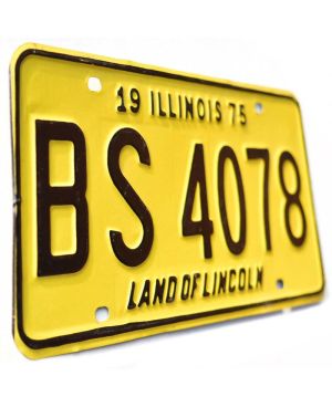 Americká SPZ Illinois 1975 Yellow BS 4078