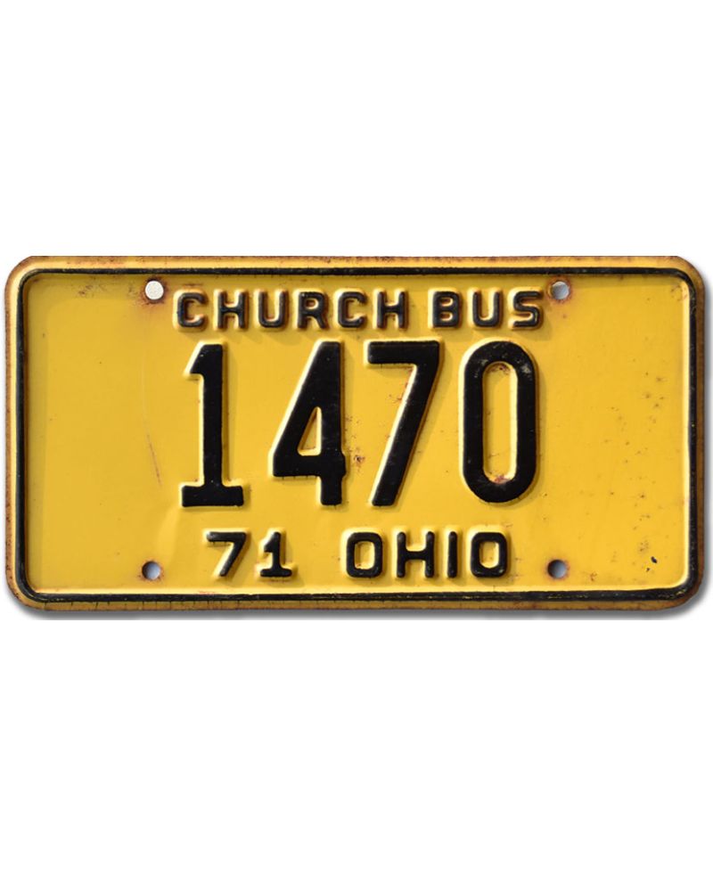 Americká SPZ Ohio 1971 Church Bus 1470