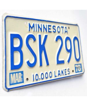 Tablica rejestracyjna USA Minnesota Lakes 1978 BSK 290