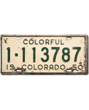Tablica rejestracyjna USA Colorado 1950 Colorful 1-113787