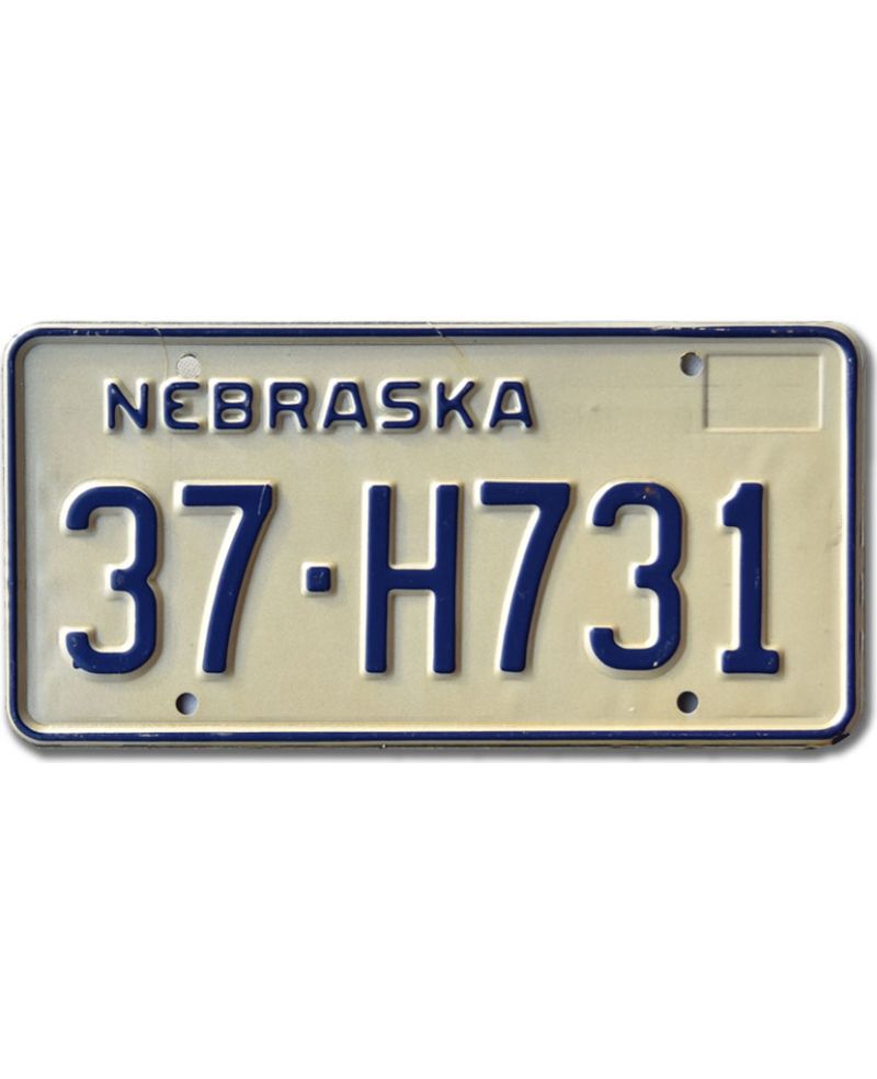 Americká SPZ Nebraska White 37-H731