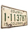 Tablica rejestracyjna USA Colorado 1950 Colorful 1-113787
