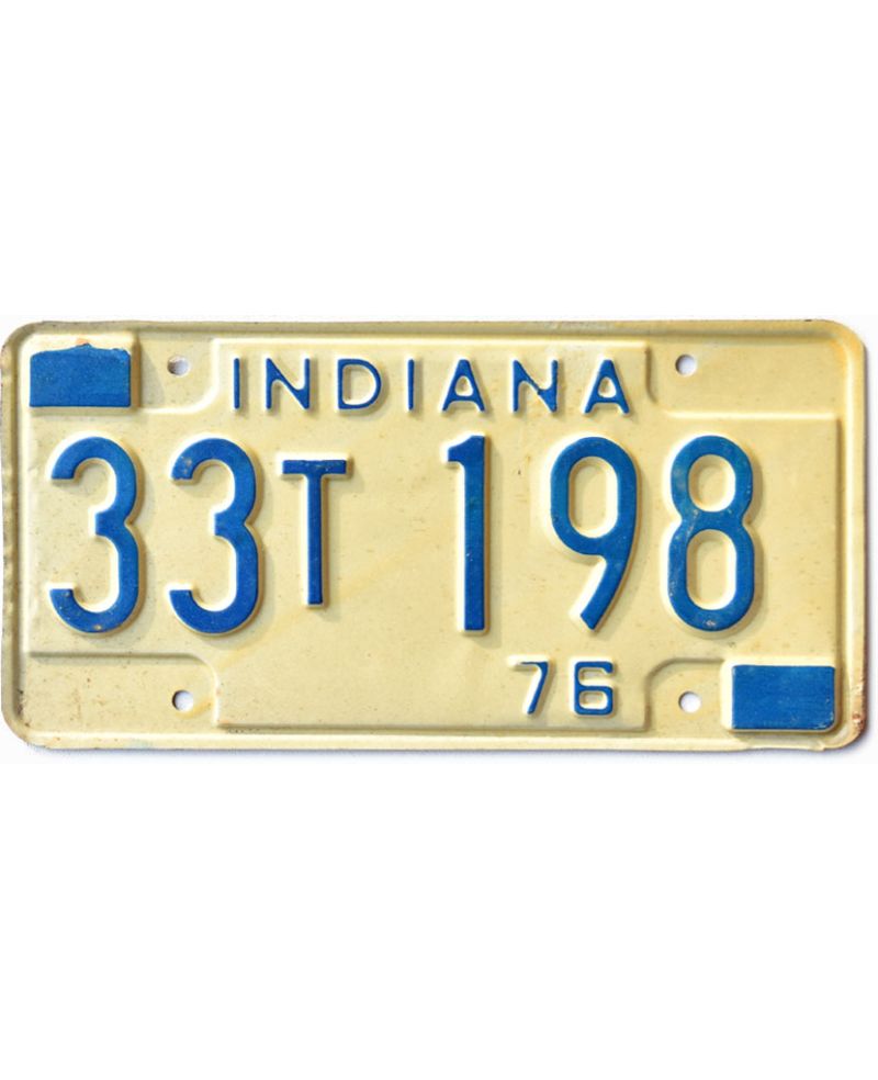 Americká SPZ Indiana 1976 White 33T 198