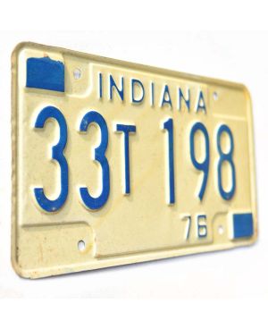 Americká SPZ Indiana 1976 White 33T 198