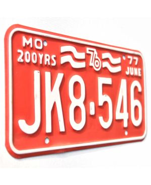 Americká SPZ Missouri 1976 Red JK8-546