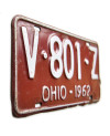 Tablica rejestracyjna USA Ohio 1962 Red V-801-Z